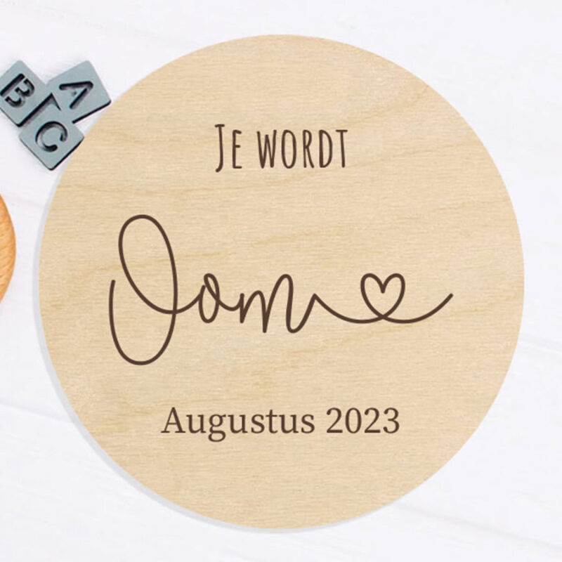 Zwangerschapsaankondiging Hout je wordt oom